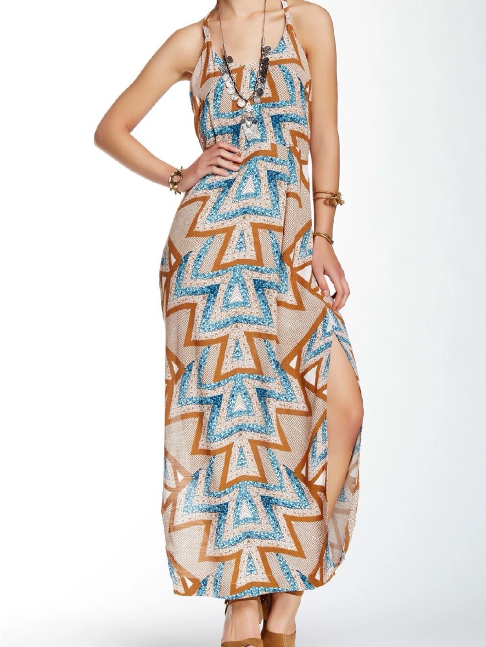 FREE PEOPLE Serves You Right Printed Maxi Dress